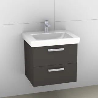 Artiqua 414 Waschtischunterschrank für Subway 2.0 7113F1 Stahlgrau, 414-WU2L-V63-7142-88 414-WU2L-V63-7142-88