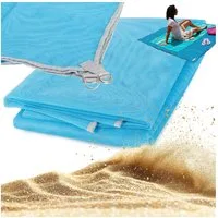 Picknickdecke Strandmatte 150 x 200 cm 200 x 200 cm – Sandfrei, mit Befestigungsösen, Sport-Knight®