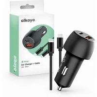 alkaya. Schnellladekabel KFZ Ladegerät USB C Auto Ladekabel Handy Autoladekabel, Für Xiaomi, Für Huawei, für Apple iPhone, für Samsung Galaxy, Für Google, Für Sony, USB-C, Für Apple, USB Typ C (100 cm), Zigarettenanzünder 48W schnellladegerät Datenka