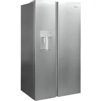 BAUKNECHT Side-by-Side SBS IW D90 Pearl, 179 cm hoch, 91 cm breit, Wasser- und Eiswürfelspender – Wasser, Crushed Eis & Eis jederzeit