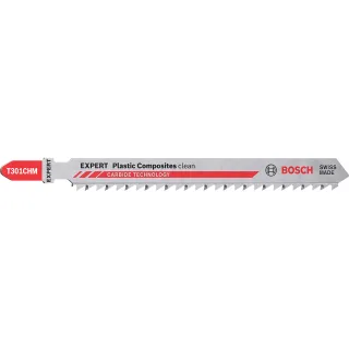 Bosch EXPERT ‘Plastic Composites Clean’ T 301 CHM Stichsägeblatt, 3 Stück - 2608900566