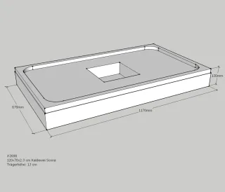 Neuesbad Wannenträger für Kaldewei Scona 700x1200x23 SD24080