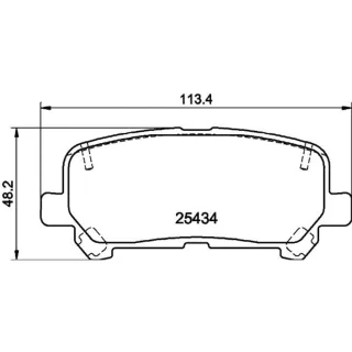 Hella Bremsbel?ge hinten Honda Odyssey Pilot 3,5