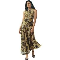 LAURA ASHLEY Satinkleid Laura Ashley Satin-Maxikleid mit Lloyd-Print (1-tlg)