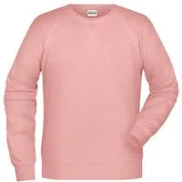 James & Nicholson Sweatshirt Herren Sweatshirt im Raglanschnitt aus Bio-Baumwolle 8022 Kragen und Armbündchen mit Elasthan