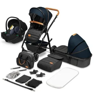lionelo Kinderwagen Amber 3 in 1 Blue Navy