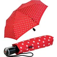 Knirps® Taschenregenschirm Large Duomatic mit Auf-Zu-Automatik - Polka Dots, der große, stabile Begleiter