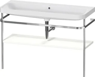 Duravit Happy D.2 Plus c-shaped Set mit Metallkonsole Weiß Supermatt 1175x490x850 mm - HP4839N848400 HP4839N84840000