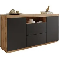 Lookway Kommode YOSHI auf Sockel und Schublade im Industrial Design, Breite: 164 cm