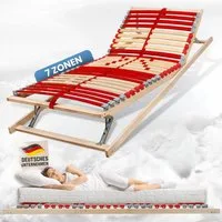 Lattenrost RUBY, Coemo, Kopfteil manuell verstellbar, Fußteil manuell verstellbar, KF 90x200 cm, Holzlattenrost ergonomischer Lattenrahmen Selbstmontage
