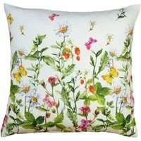 matches21 HOME & HOBBY Kissenbezüge Kissen-Bezug Blumenwiese bunt 40x40 cm, (1 Stück), Wohnzimmer Kissen-Hülle als Deko-Kissen Zier-Kissen Sofa-Kissen