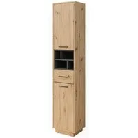 Vicco Hochschrank Beatrice, Artisan Eiche/Anthrazit/Anthrazit, 38 x 190 cm mit Türen... (1-St)