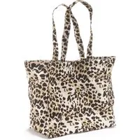 LSCN by LASCANA Shopper Schultertasche, Strandtasche, Badetasche, Sommertasche, Handtasche, Einkaufstasche, Tragetasche mit angesagtem Leo-Print VEGAN