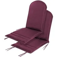 Aspero Hochlehnerauflage 2 x Stuhlauflage für Adirondack Gartenstuhl, wasserdichte Gartenstuhlauflagen