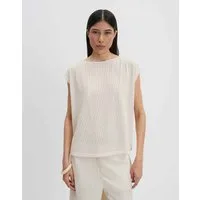 someday Kurzarmshirt Keldine aus Jersey mit Plisseestruktur Elastischer Komfort mit softem Griff