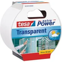 tesa Klebeband Extra Power Gewebeband (Packung) transparent - je 10 m : 50 mm