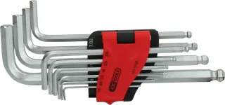 KS Tools Kugelkopf-Innensechskant-Winkelstiftschlüssel-Satz, lang, 10-tlg - 151.5100