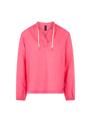 Marc Cain Sports - Langarmbluse aus leichter Ramie pink lemonade - Gr. - 36