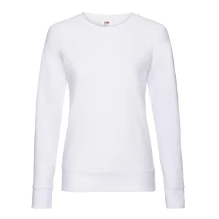 Fruit of the Loom - Sweatshirt Leicht für Damen Raglanärmel (Weiß)