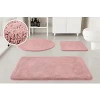 OTTO home Badematte Neele, uni, viele Farben, Badvorleger, Badezimmer Teppich, Höhe 20 mm, rutschhemmend beschichtet, schnell trocknend, Polyester, rund, Badteppich, getuftet, modern, Uni, antirutsch, flauschig, Hochflor