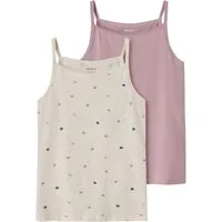 Name It Unterhemd NKFSTRAP TOP 2P PEYOTE HEARTS NOOS (Packung, 2-St)