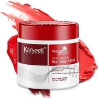 Karseell Haarmaske Rote Farbschutz Haarmaske Farbauffrischung Coloriertes Haar 500ml, 1-tlg., Haarmaske, Haarkur, Haarpflege, Karseell