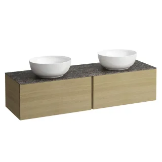 LAUFEN Waschtischunterschrank und Waschtischplatte ALESSI 500x1600x370 H4323540972501