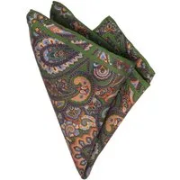 BGENTS Einstecktuch Handrolliertes Einstecktuch aus Seiden-Twill mit Paisley-Muster, Besondere Farbbrillanz