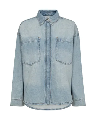 MOS MOSH - MMEmm Flower Shirt light blue - Gr. - M