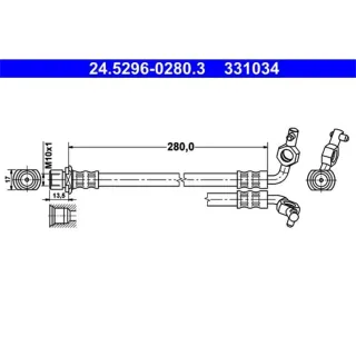 ATE Bremsschlauch hinten Toyota Rav 4 2 24.5296-0280.3