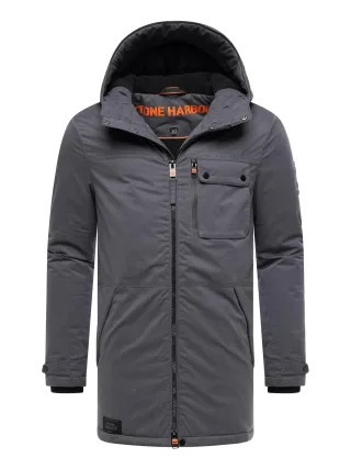 Stone Harbour Herren Winterparka Fintaan mit Fleecefutter & 2-Wege-Reißverschluss