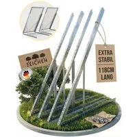 Drei Eichen Solarmodul-Halterung Balkonkraftwerk 118cm 3mm Stark. 2x Solarmodule. Wand Balkon Flachdach, (Für 2 Stück Photovoltaikmodule, Länge 118cm - Stärke 3mm, witterungsbeständiges stabiles Aluminium, Edelstahlschrauben)