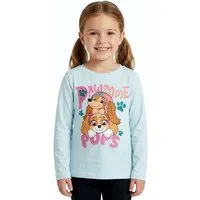 PAW PATROL Langarmshirt Paw Patrol Mädchen Langarmshirt Sky Glitzer 98–128 Mädchen langarm Pulli Pullover Shirt