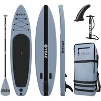YEAZ Inflatable SUP-Board MARINA - EXOTRACE - SET SUP Board und Kit, Inflatable SUP Board, (Set), inkl. Zubehör wie Paddel, Handpumpe und Rucksack