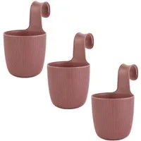 Engelland Blumentopf Blumentopf zum Hängen (Vorteils-Set, 3 St., Fassungsvermögen 2,3 Liter), UV-Beständig, Frostbeständig, Drainagesystem, ideal für Geländer/Zäune