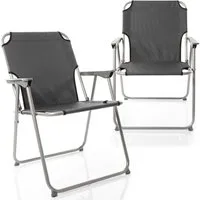 BigDean Campingstuhl Klappstuhl Faltstuhl Campingstuhl Angelstuhl (Set, 2 St), Flexibel, Robust, Wasserabweisend, leicht, Kompakt