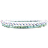 Made by Nami Fußketten Set Surfer Fußband 2er Set Boho Fußkettchen Baumwolle Damen & Mädchen (Set, 2), Unisex Verstellbar Wasserfest Geflochten