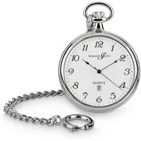 Hermann Jäckle Taschenuhr "Konstanz II" Quarzwerk, 47 mm, Mineralglas, mit Kette & Reiseetui, – Elegante Herrenuhr im klassischen Stil