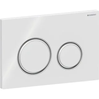Geberit Betätigungsplatte Sigma21, für 2-Mengen-Spülung Glas weiß, 115884SI1 115884SI1