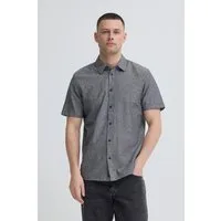 Blend Kurzarmhemd BHABAN SHIRT PP NOOS aus Baumwollmischung, mit Leinenoptik, Regular Fit, pflegeleicht