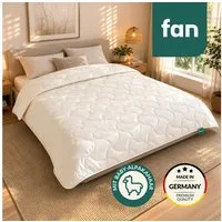 fan Naturhaarbettdecke Baby Alpaka, Bettdecke in 135x200 und weiteren Größen erhältlich, Füllung: 97% Alpaka & 3% sonstige Faser, Bezug: Bio-Baumwolle, Bettdecke aus Naturhaar hergestellt in Deutschland