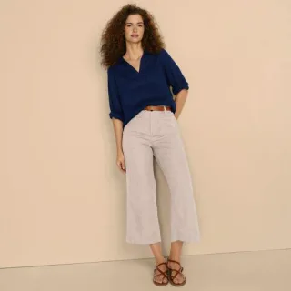 7/8-Hose aus Leinen, Damen,  Weiß, by Lands' End