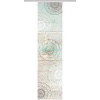 HOME WOHNIDEEN Schiebegardine HOME in green 84079 MANDOSA Schiebegardine rec. Polyester, 245x60 cm (1 St), Paneelwagen, transparent, Polyester (recycelt) Polyester