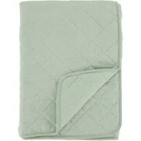 Chic Antique Tagesdecke Chic Antique - Decke Quilt Kuscheldecke 180x130cm Grün Weiß Gestreift