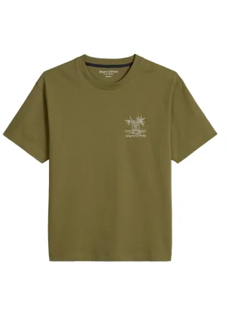 Marc OPolo Casual - T-Shirt mit Frontprint grün - Gr. - M
