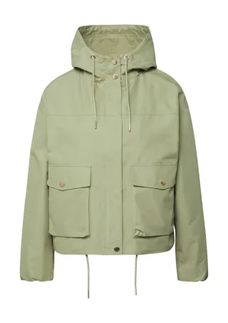 s.Oliver Red Label - Locker geschnittene Übergangsjacke mit Kapuze grün - Gr. - 46