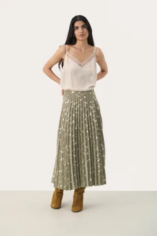 Rock A-shape Vetiver Foil Print green