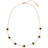 GOLDKLEIN Edelstahlkette Blume Schmuck Gold Halskette Anhänger, Angebot - Damen Herren mit Schmuckbox - Sale bis 31.07.2026