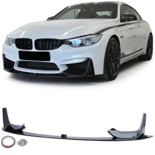 1-teilig Frontspoiler Performance Spoiler Lippe Stoßstange Schwarz Glanz für BMW M3 F80 2014- / M4 F82 F83 2014-