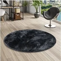 Snapstyle Hochflor-Teppich Hochflor Shaggy Teppich Feeling Mix Rund, Rund, Höhe: 48 mm